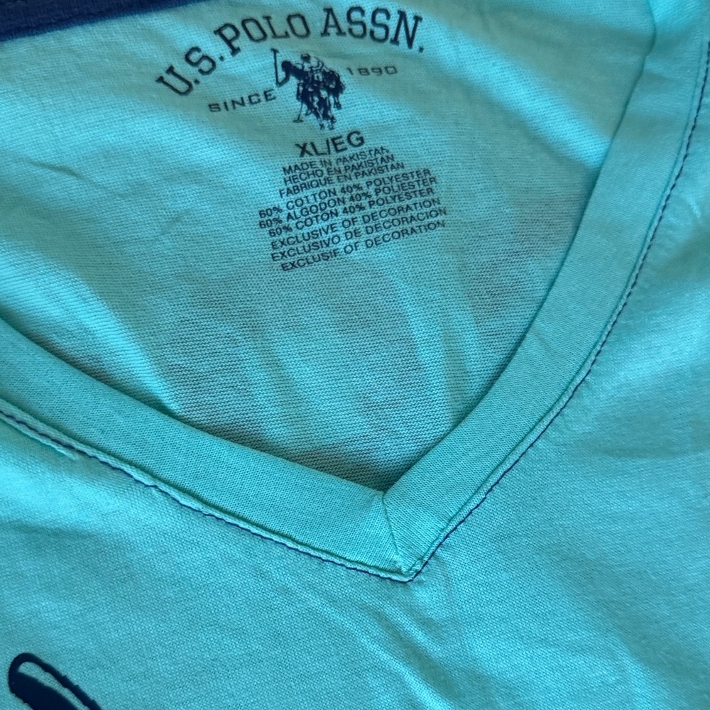 U.S. Polo Assn. Woman’s  Navy and Teal Jogger Pants and t shirt bundle - Picture 6 of 10